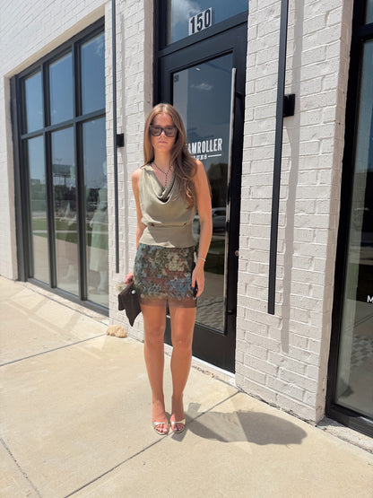 ALULA SEQUINED MINI SKIRT