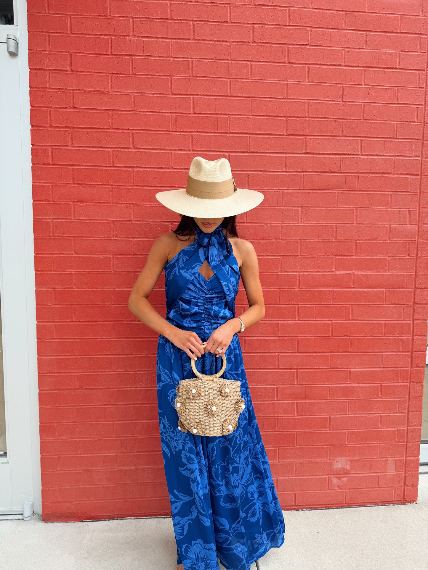 CIARA HALTER FLORAL MAXI DRESS