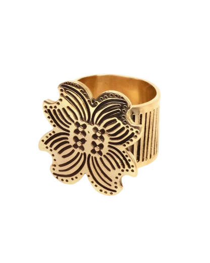 AMY BRASS BANDANA RING