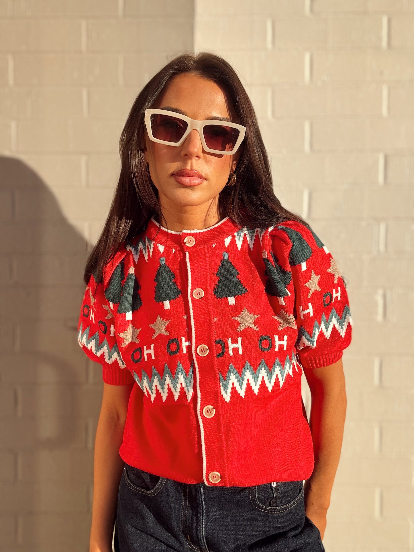 HO HO CHRISTMAS TREE SWEATER