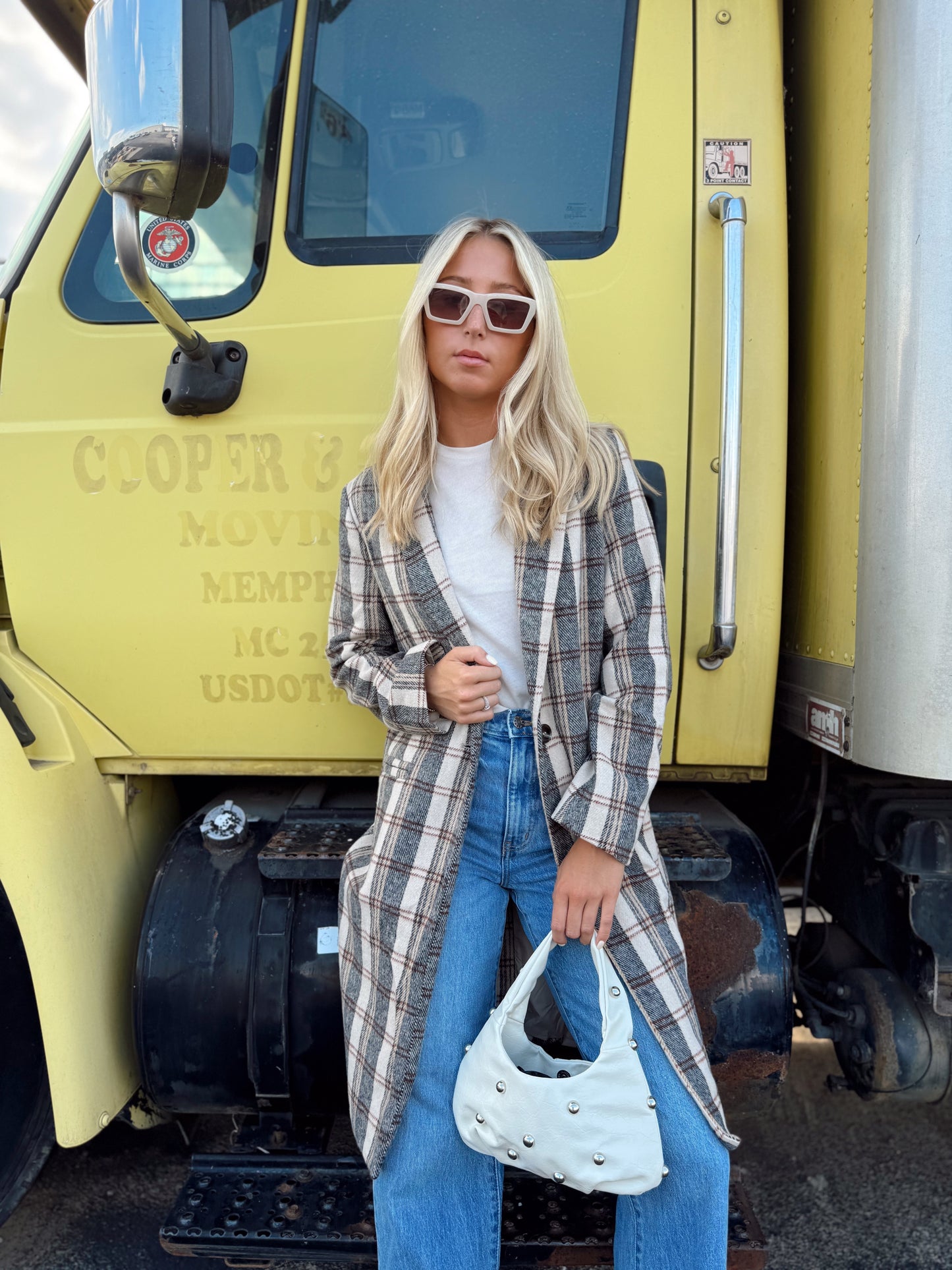 LAYLA PLAID COAT