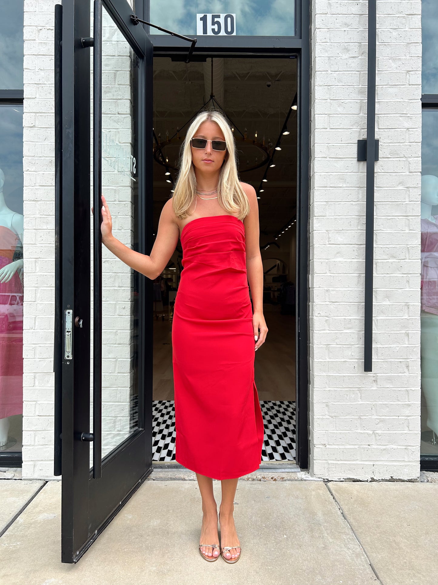 NAOMI STRAPLESS DRESS