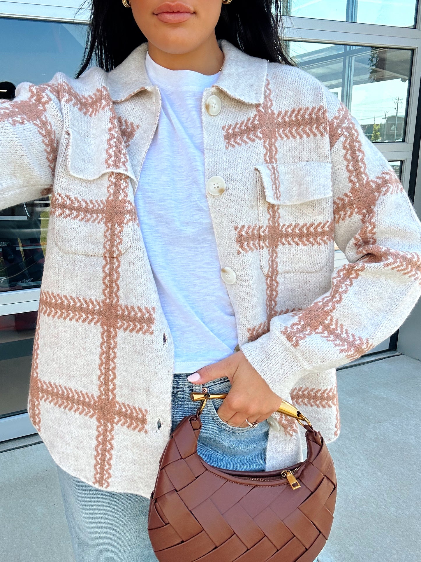 TYLER PLAID SWEATER JACKET