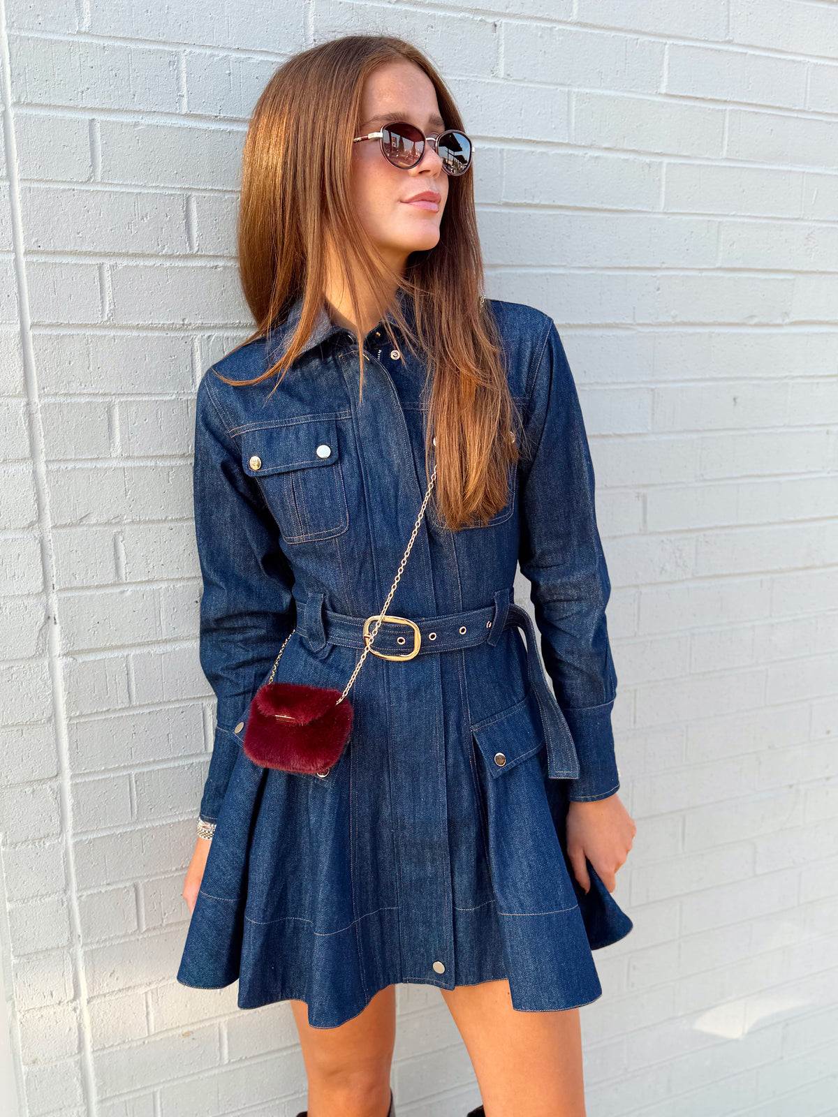 FER DENIM MINI DRESS