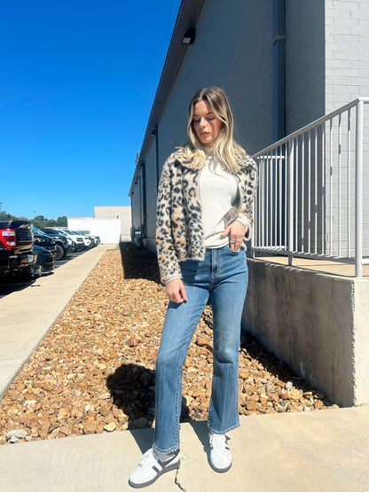 CHEETAH FUZZY CARDI