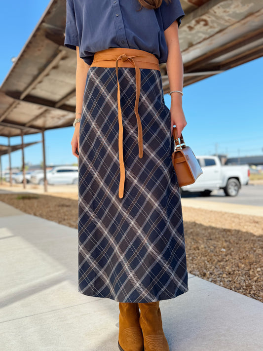 CREST VIEW PLAID SKIRT