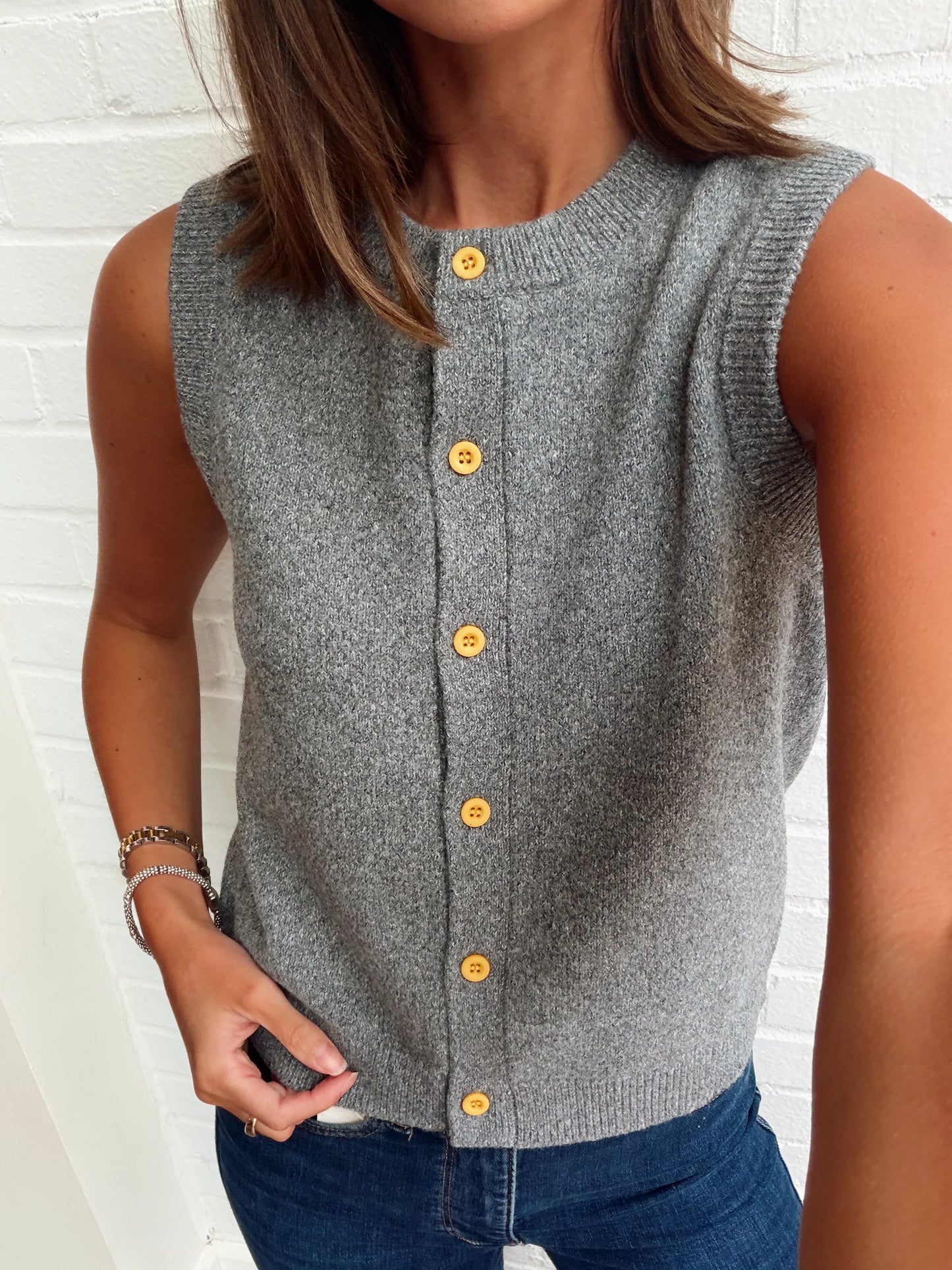 ALEYNA KNIT CONTRAST TOP
