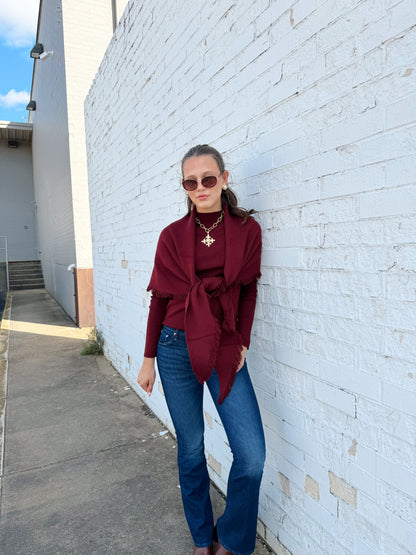 MURPHY SCARF SWEATER