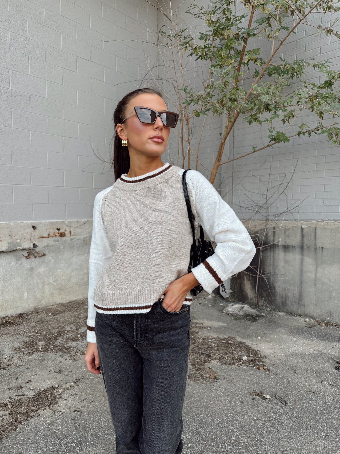 OLIVIA BASEBALL SWEATER