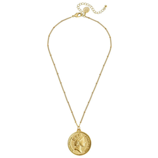 QUEEN ELIZABETH COIN DAINTY NECKLACE