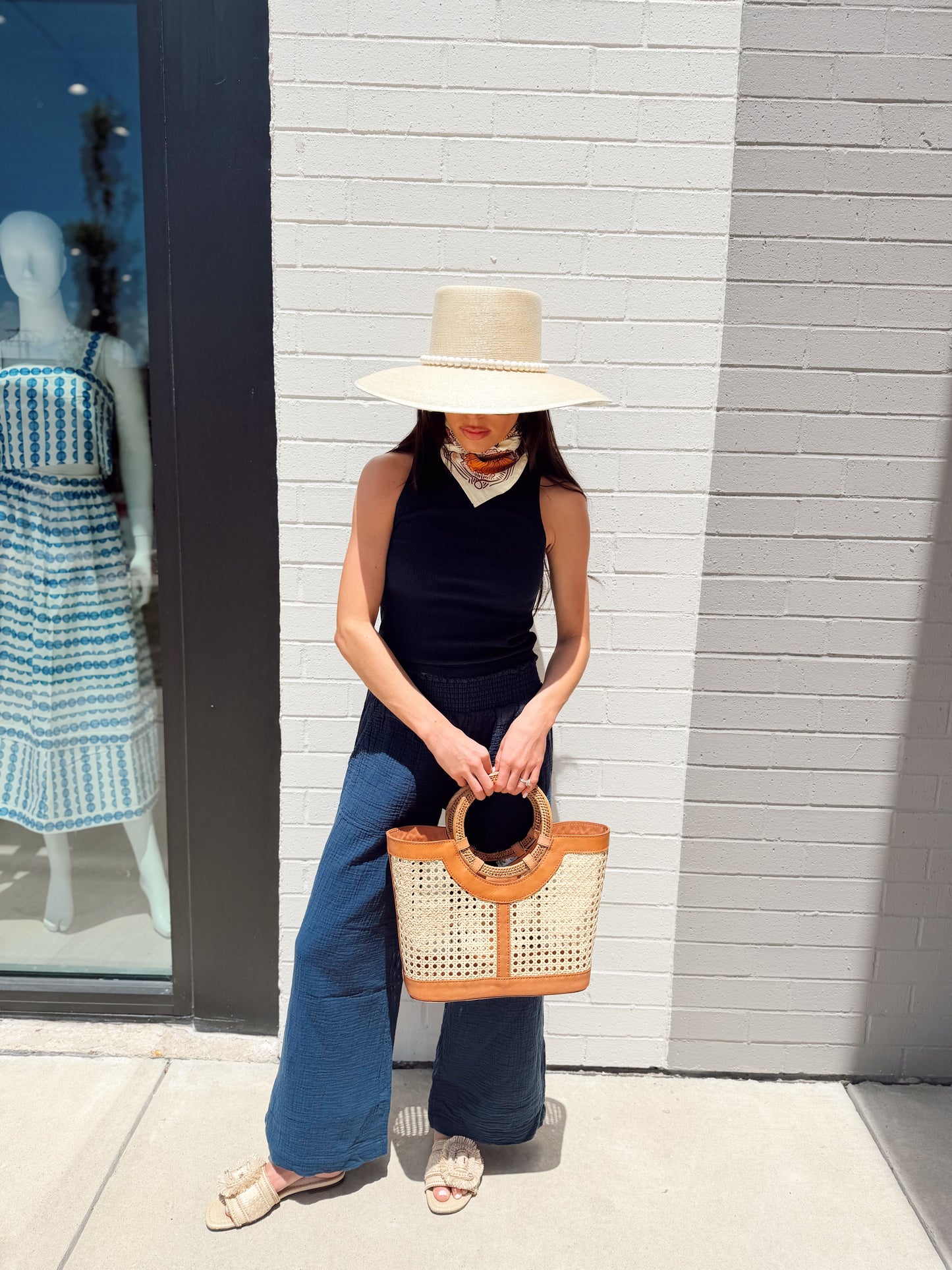 CROPPED WIDE LEG BEACH PANT