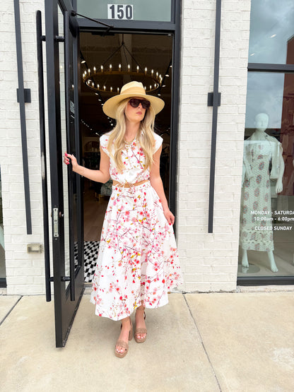 LOLA PRINT MIDI SKIRT