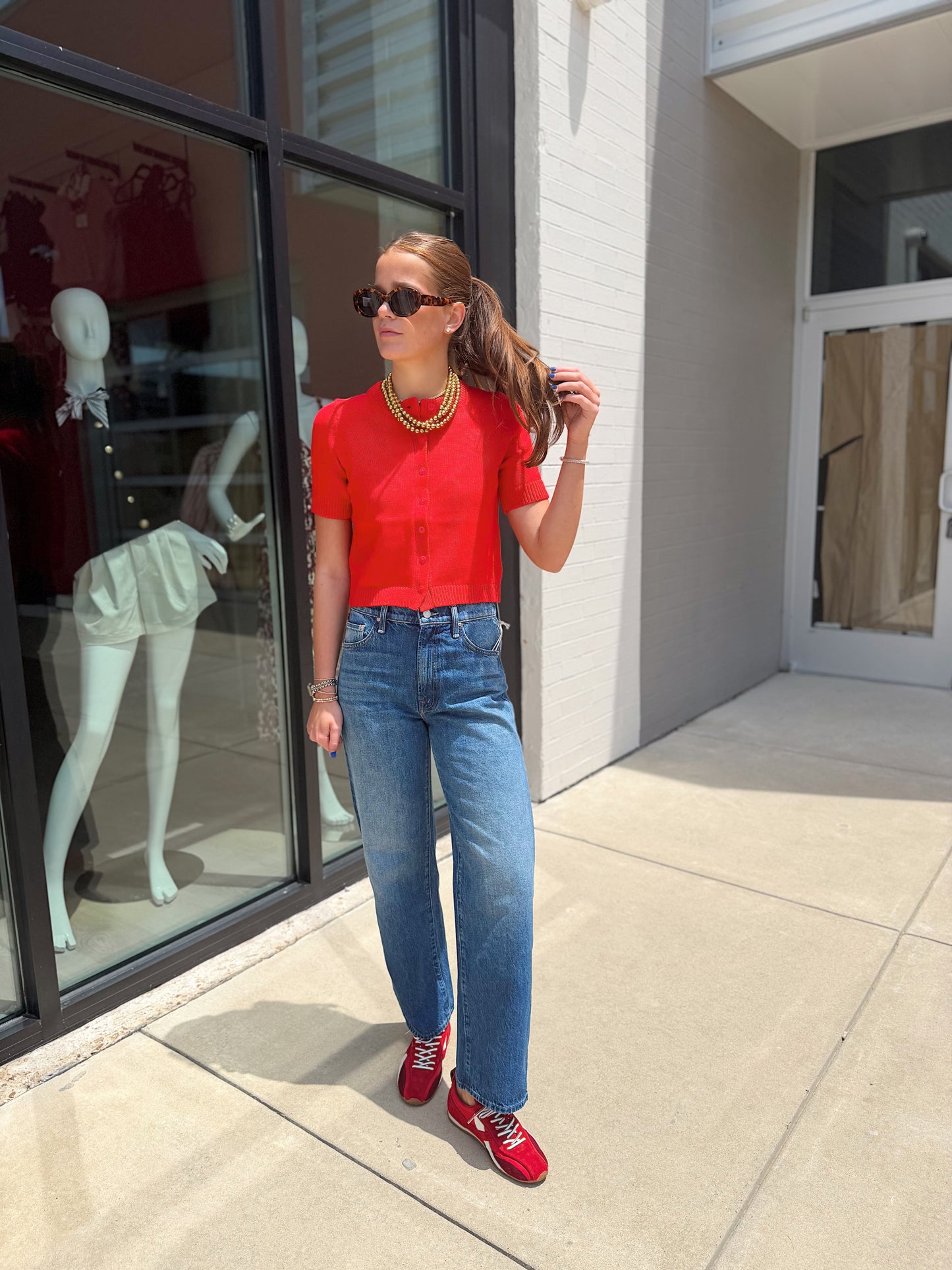 LEIA SHORT SLEEVE KNIT TOP