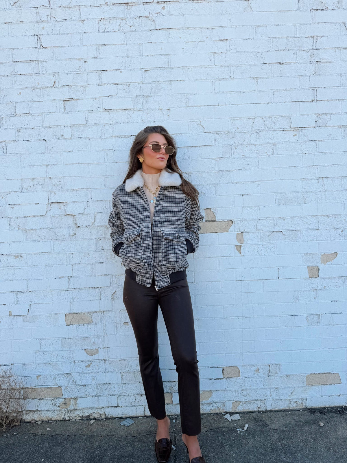 TAVI PLAID BOMBER JACKET