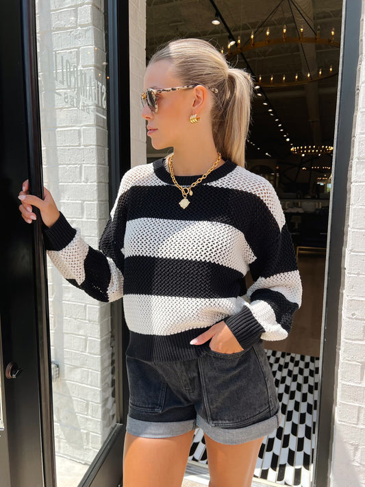 BROAD BEACH STRIPE SWEATER