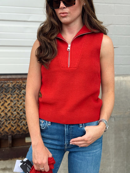 ANIMAL HALF ZIP KNIT