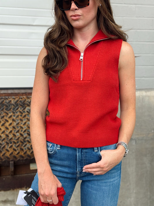 ANIMAL HALF ZIP KNIT
