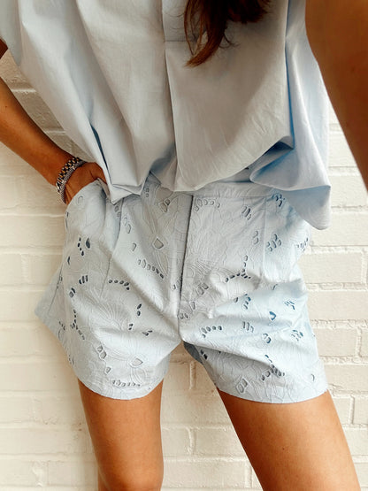 RHODES COTTON EMBROIDERED SHORTS