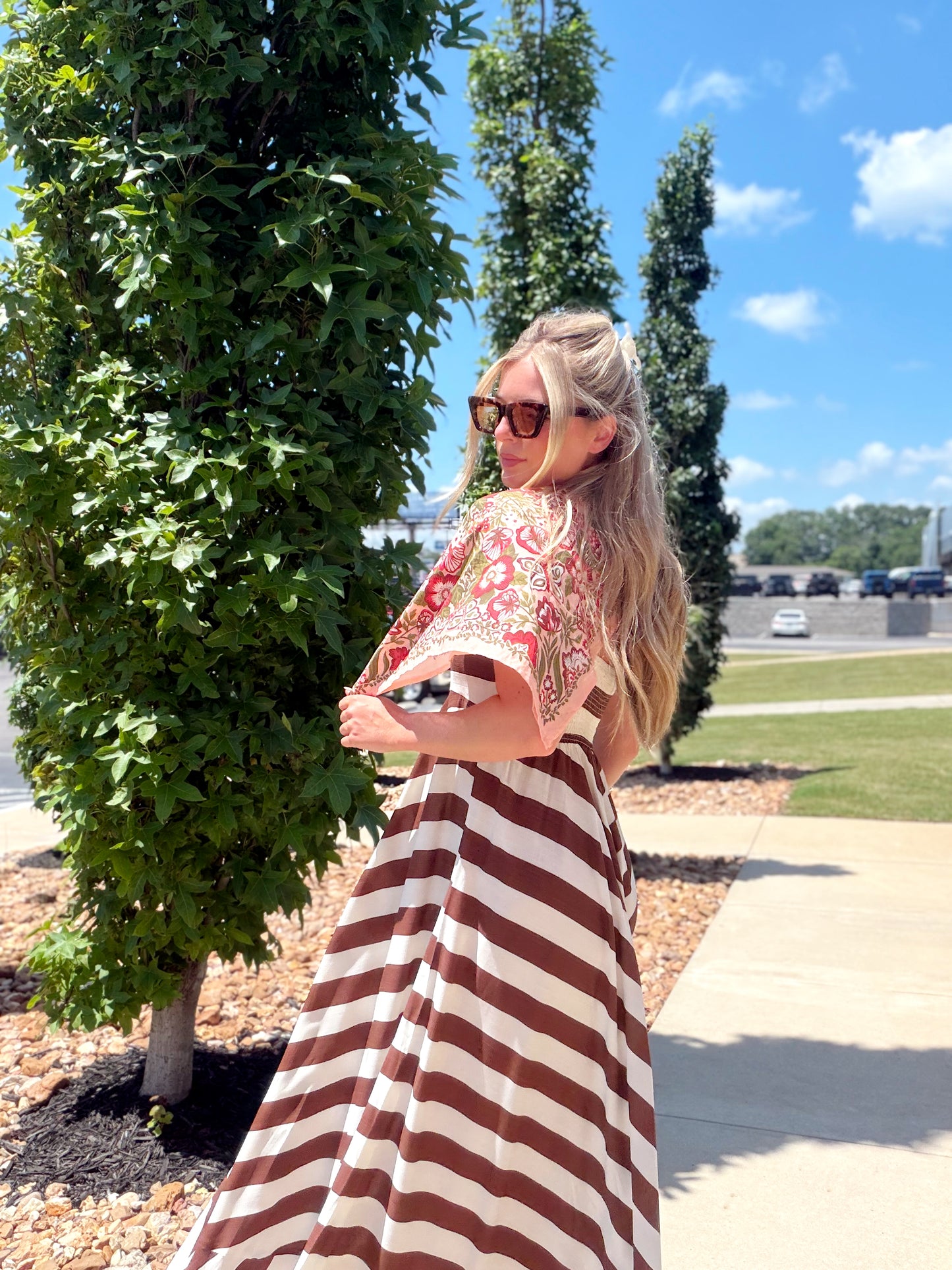 BRENDA MAXI STRIPE DRESS