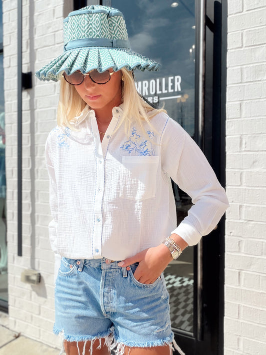 ALESSIO LINEN BUTTON UP