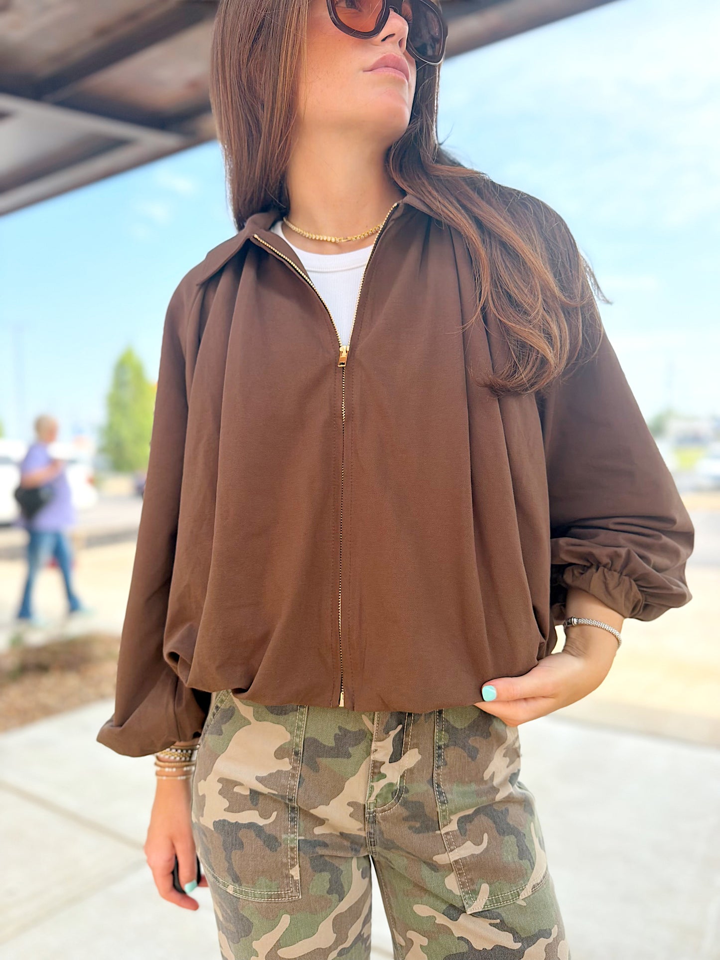 SOLID LONG SLEEVE JACKET