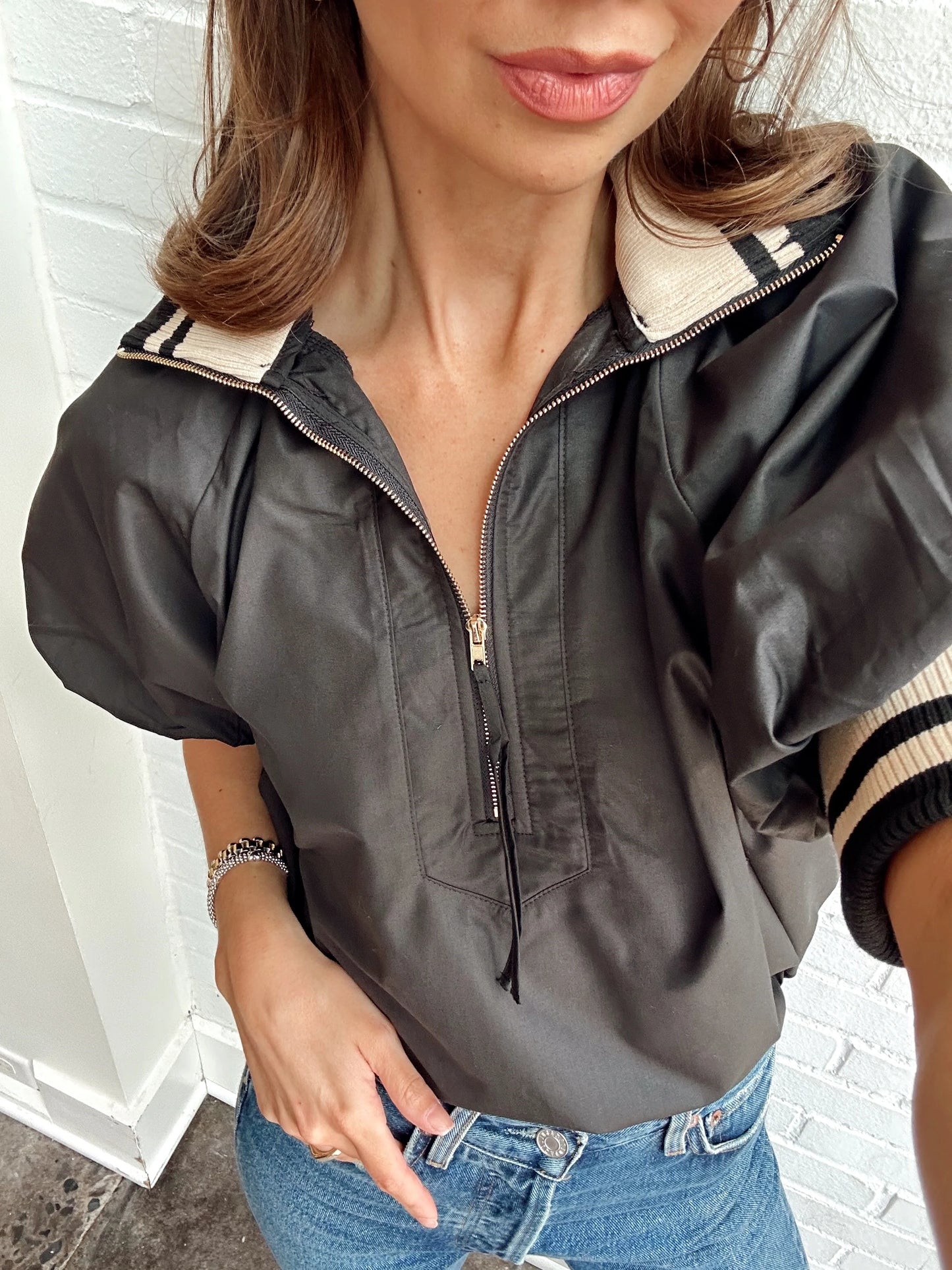 CATY HALF ZIP TOP