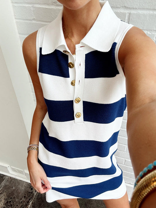 ZOE BUTTON SWEATER DRESS