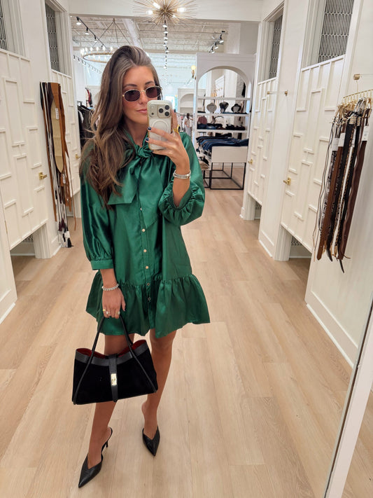 LONG SLEEVE BUTTON UP DRESS