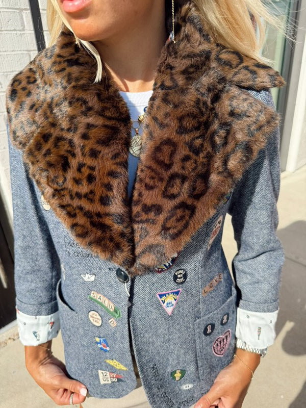 Leopard Fur Collar