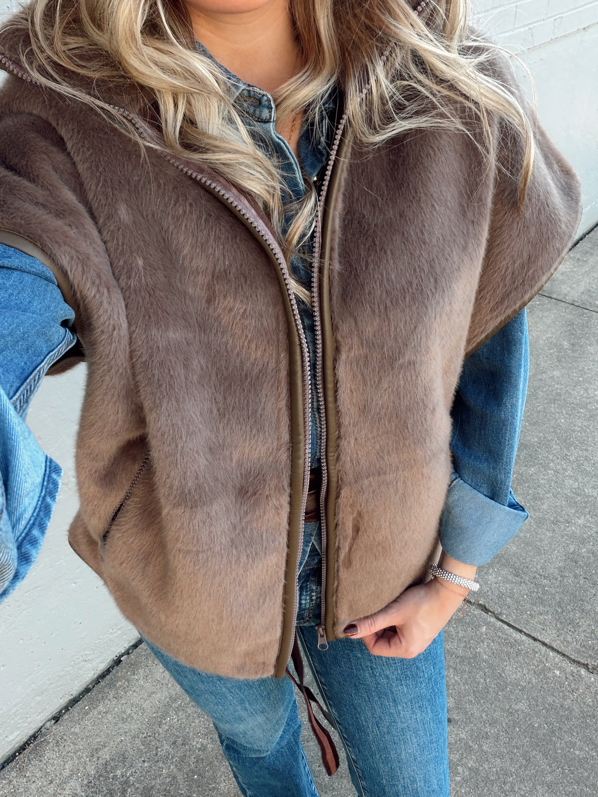 FUR ZIP VEST