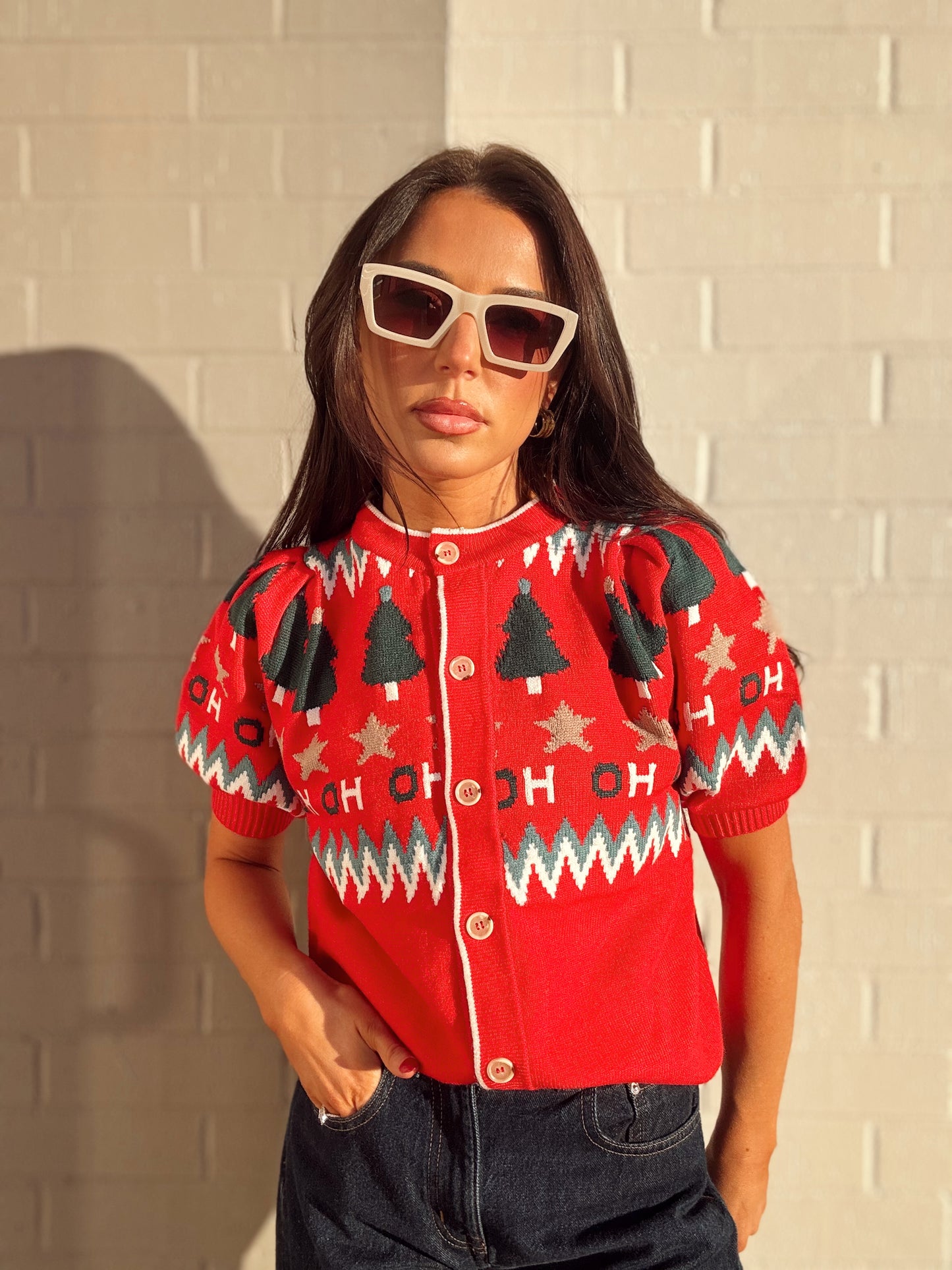 HO HO CHRISTMAS TREE SWEATER