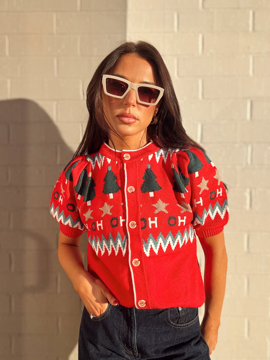 HO HO CHRISTMAS TREE SWEATER