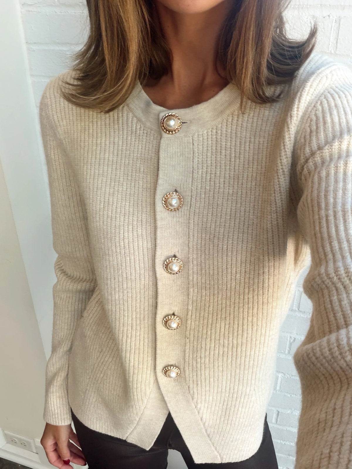 MARLEY KNIT BUTTON FRONT SWEATER