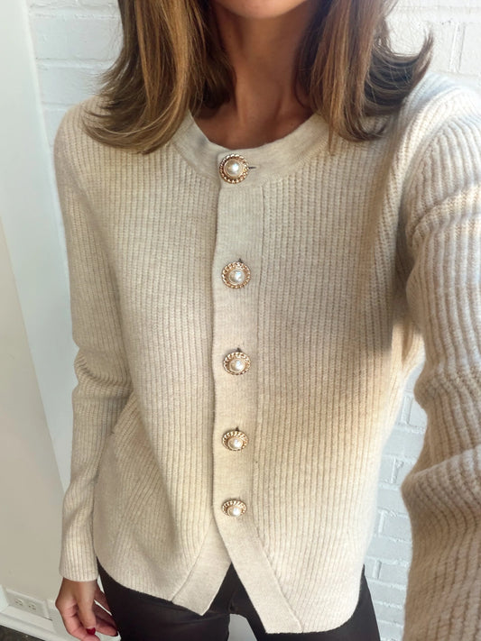 MARLEY KNIT BUTTON FRONT SWEATER