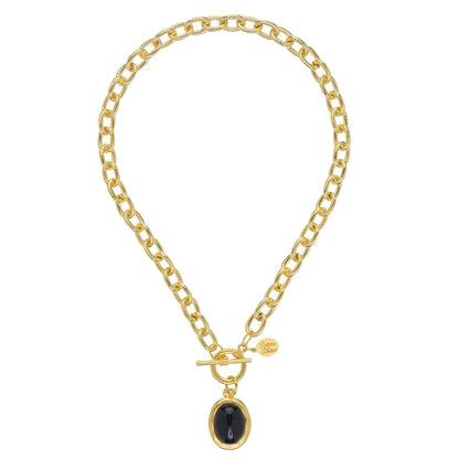 BLACK ONYX TOGGLE NECKLACE