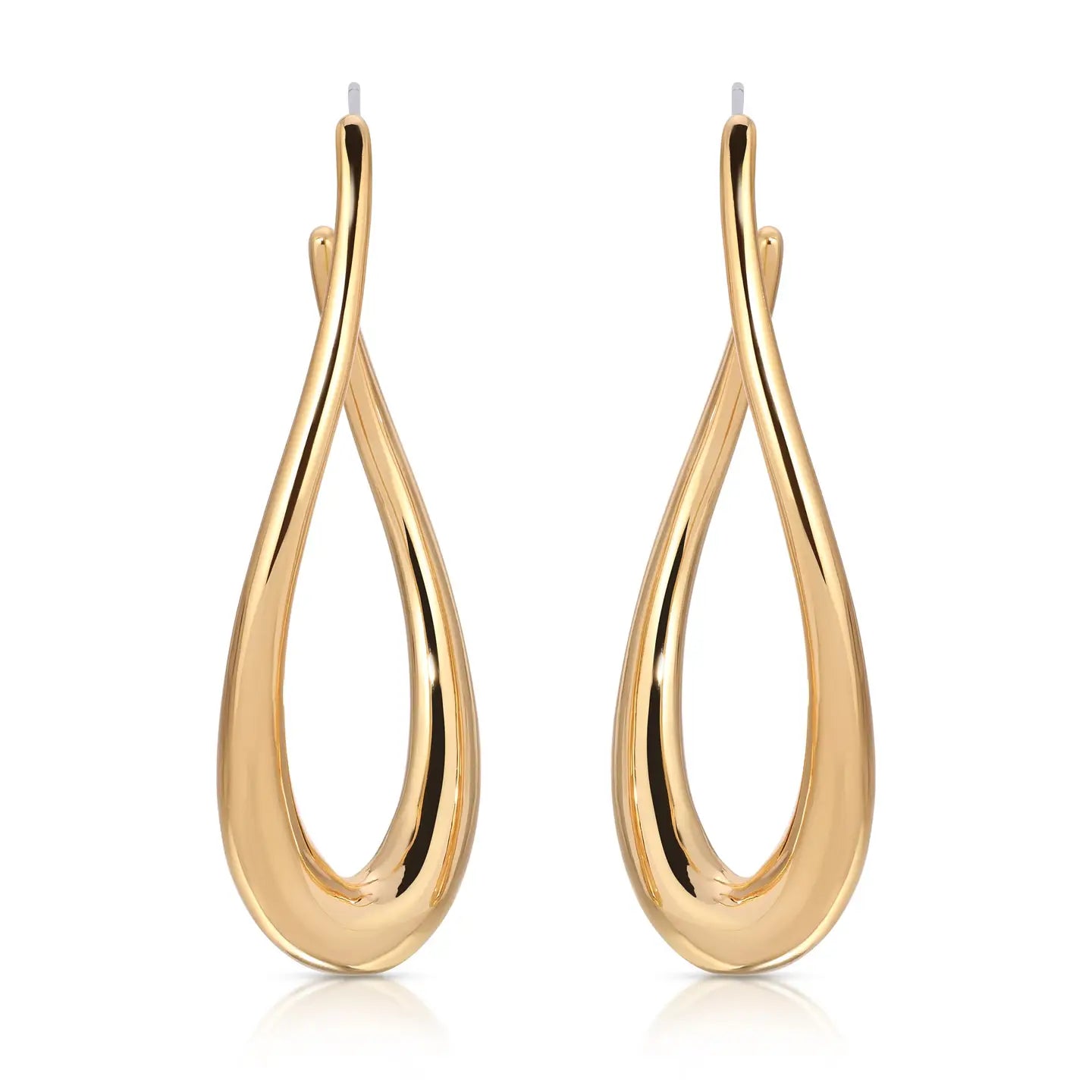 OBLONG ABSTRACT HOOP EARRINGS
