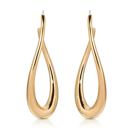 OBLONG ABSTRACT HOOP EARRINGS