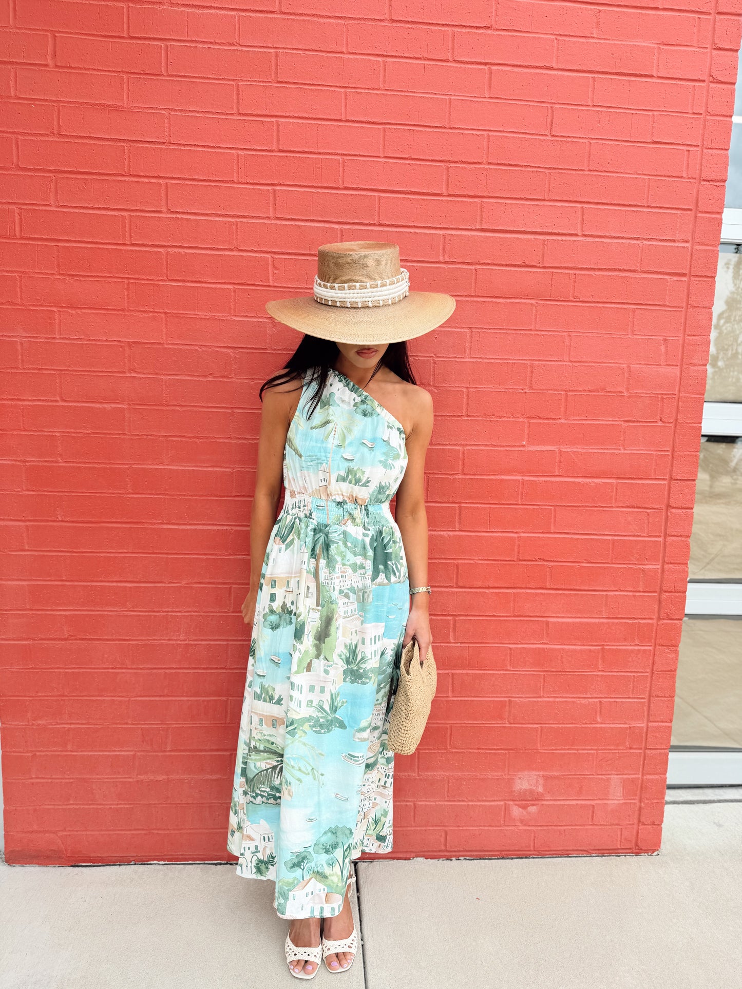 PITI TOWN SMOCKED MIDI DRESS