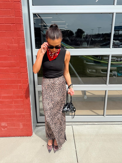 IZABELL LEOPARD SKIRT