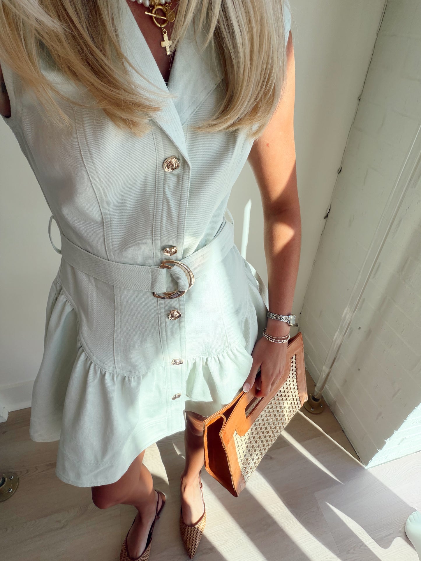 NYSA DENIM MINI DRESS
