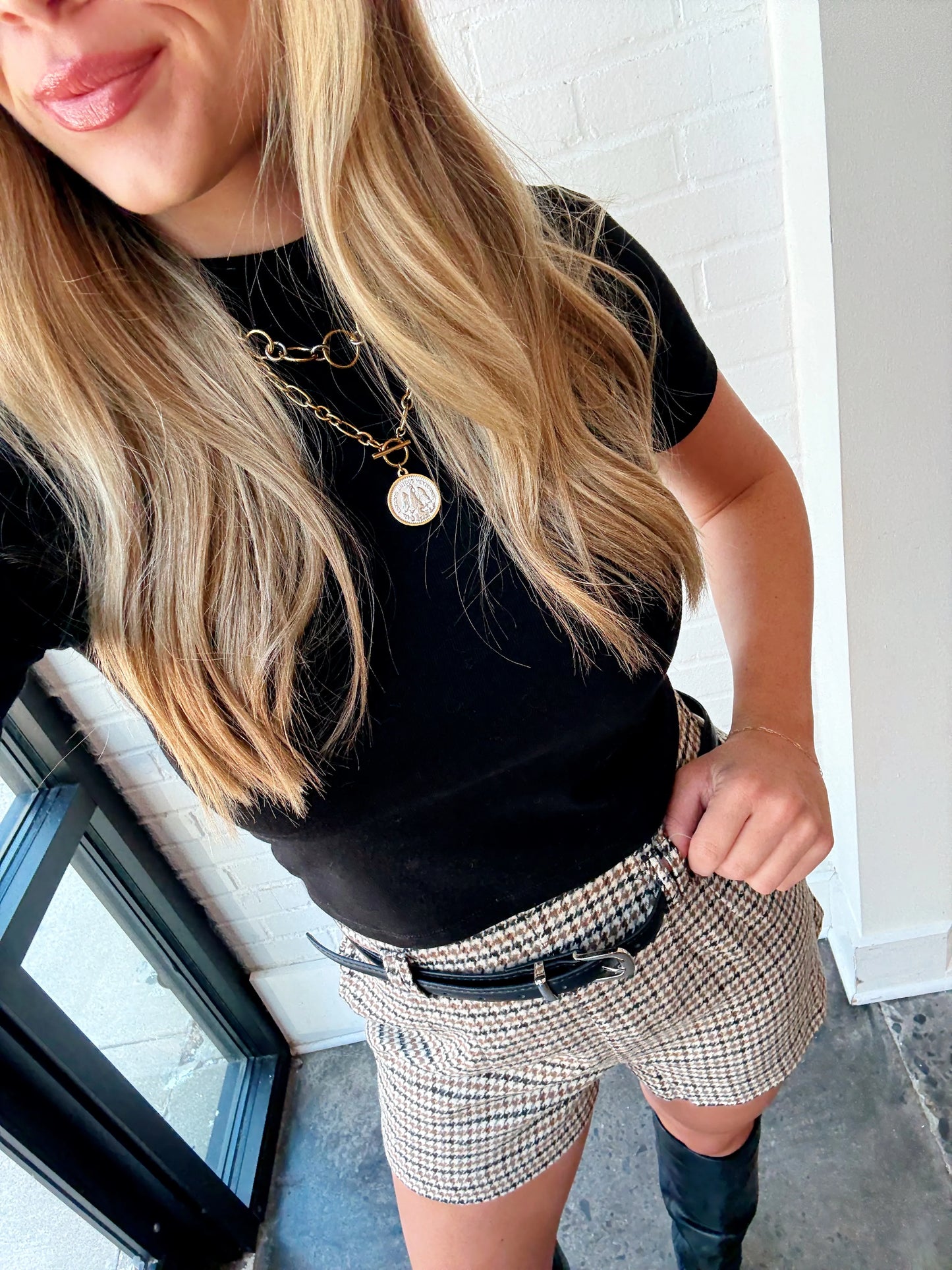 MEMORABILIA HIGH WAIST BELTED SHORT