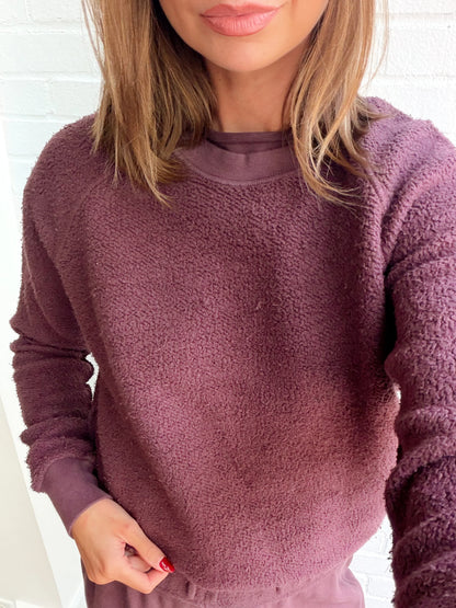 ZIGGY REVERSED FLEECE SHRUNKEN CREW