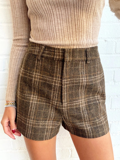 WYNN SHORTS - BROWN PLAID