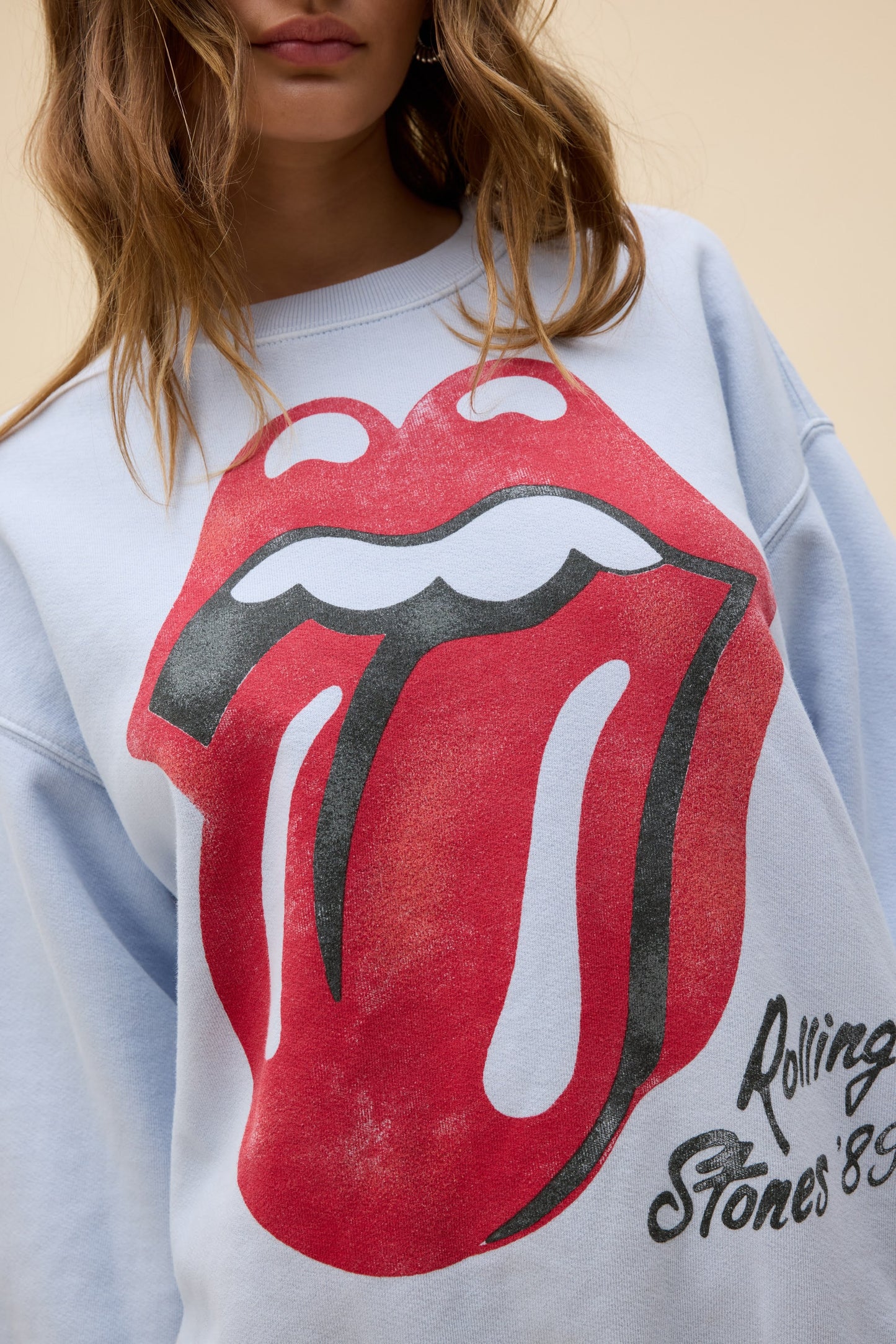 ROLLING STONES BIG TOUNGE ‘89 OVERSIZED CREW SWEATSHIRT