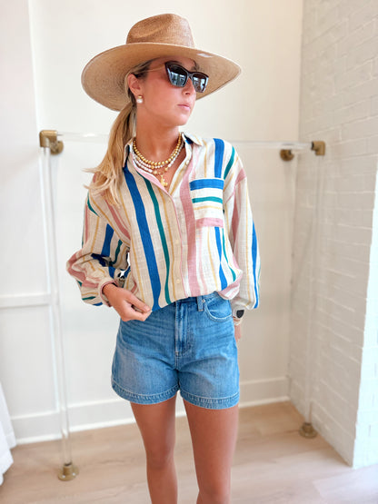 SAIL AWAY BUTTON UP