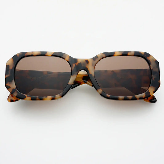 ONYX ACETATE RECTANGULAR SUNGLASSES