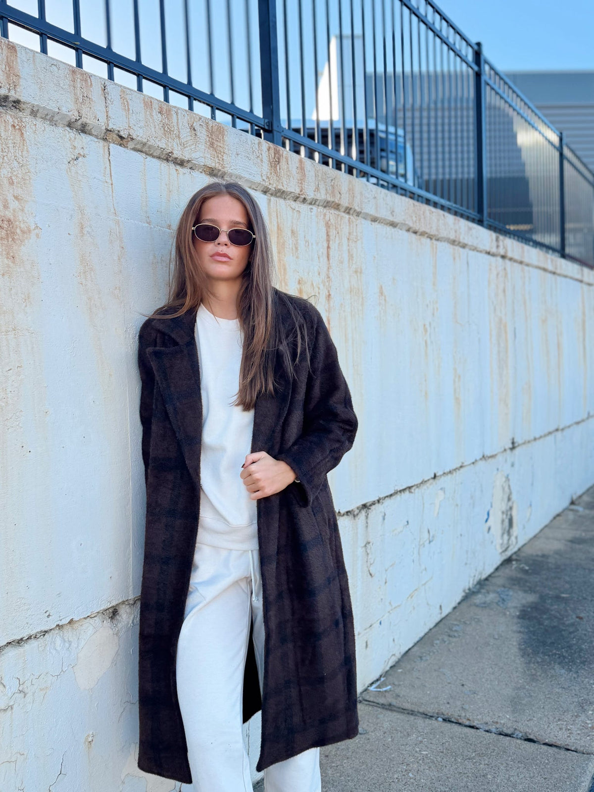 CROSBY PLAID COCOON COAT