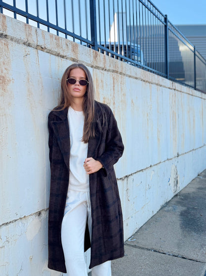 CROSBY PLAID COCOON COAT