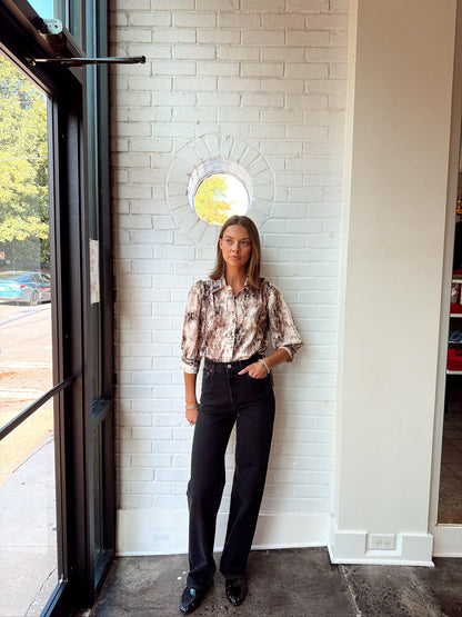 CATE RUCHED SLEEVE TOP