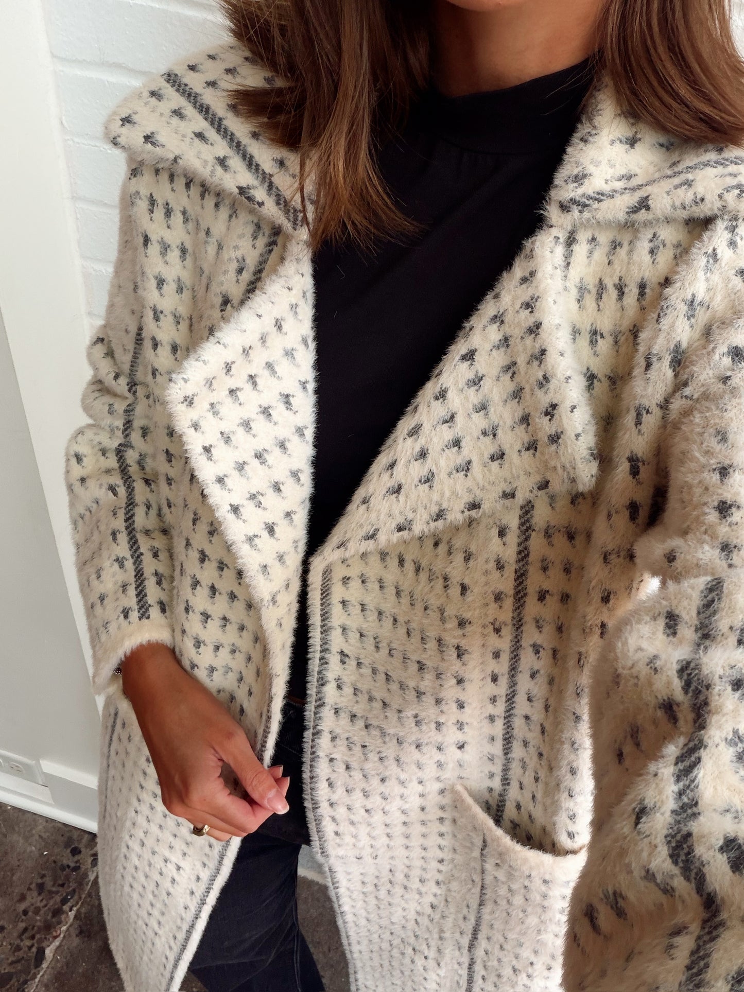 MARCEAU HOUNDSTOOTH COAT